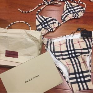 Authentic Burberry Triangle Bikini, Size Large